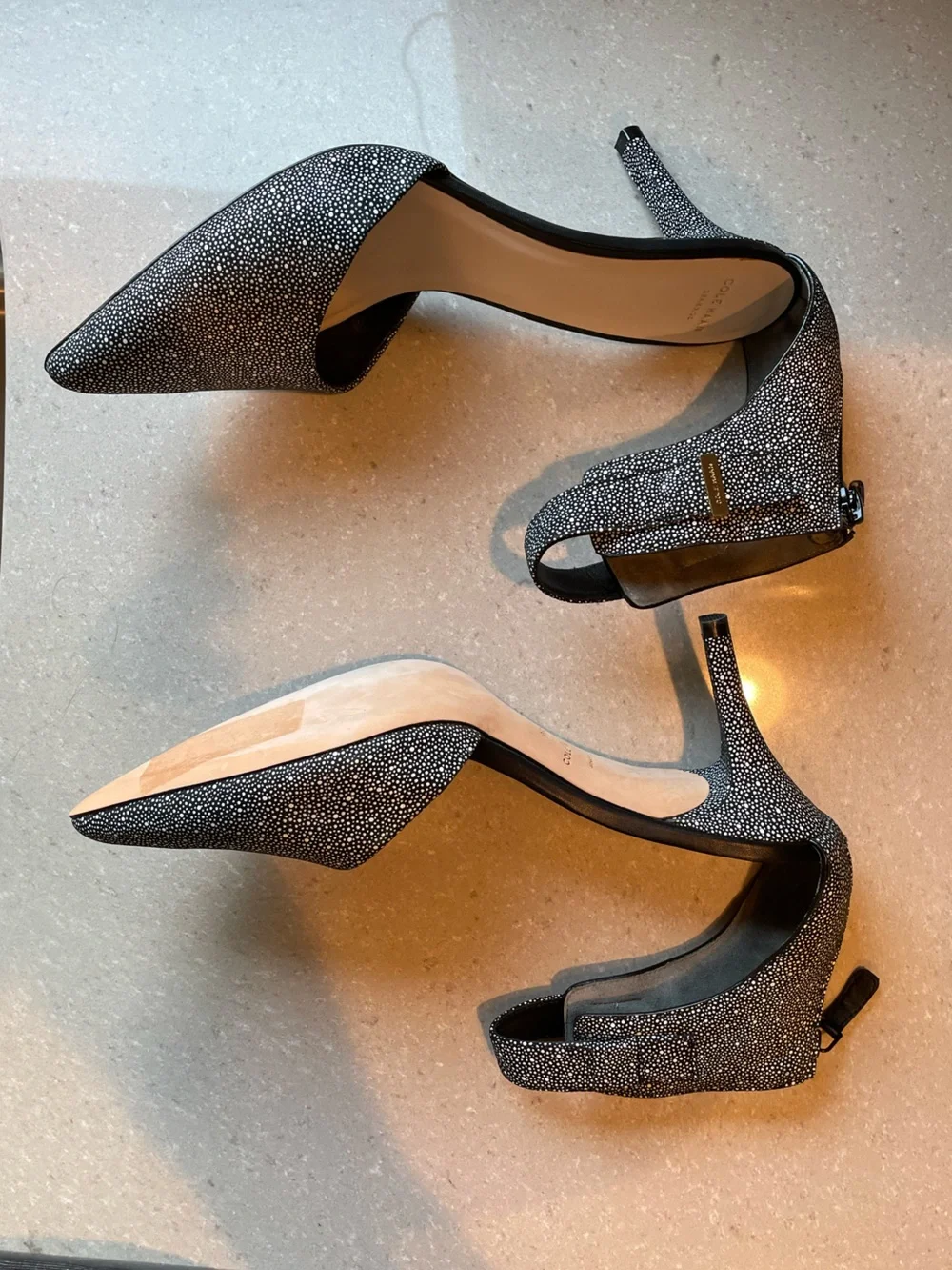 Cole Haan Pointed-Toe Pumps | Black/White